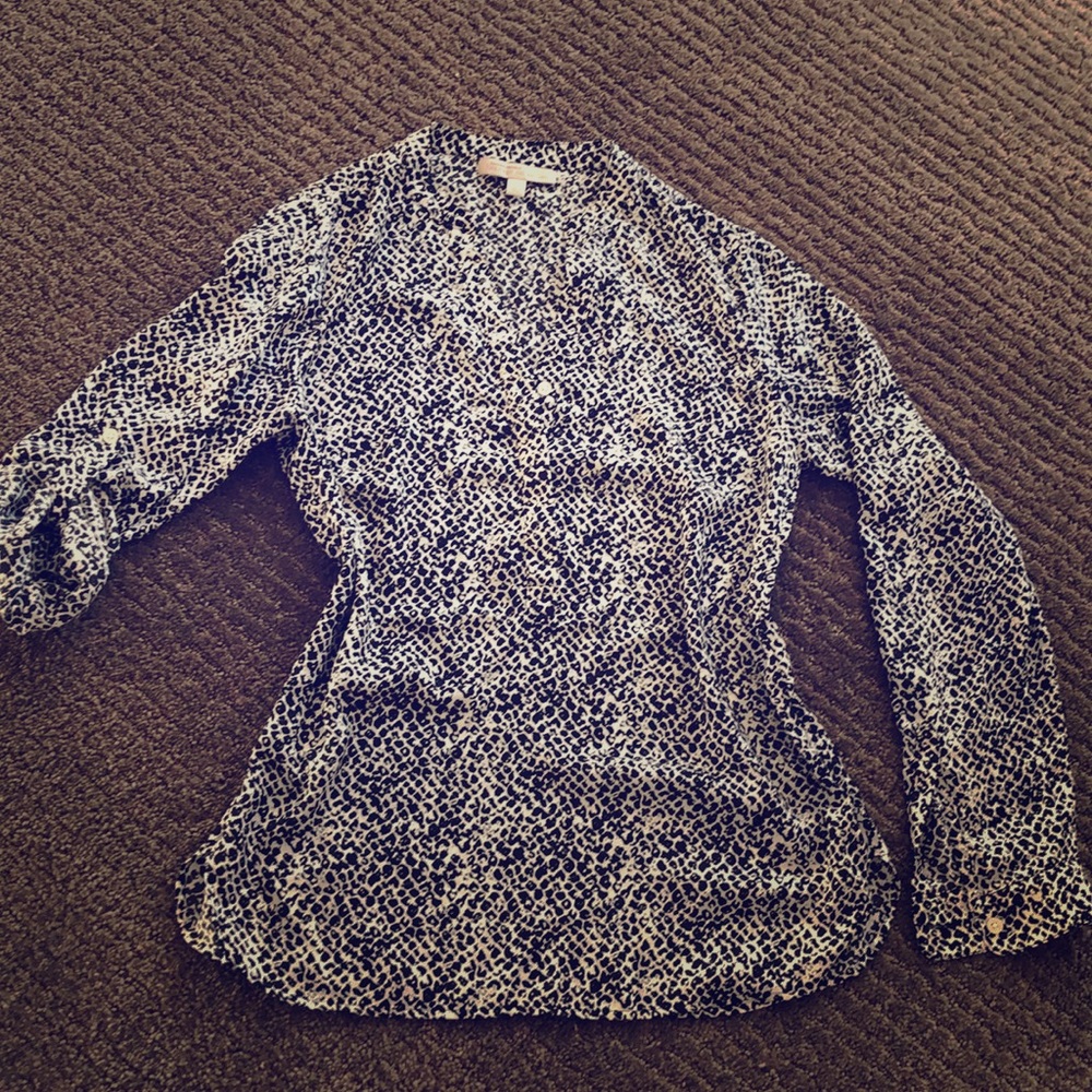 Black and white printed tunic